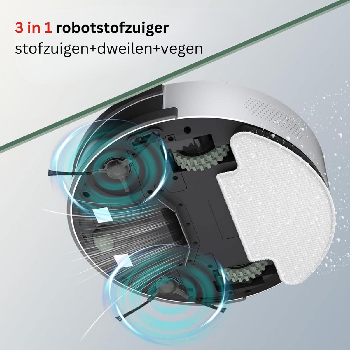 ApexArte Robotstofzuiger met Laadstation Wit