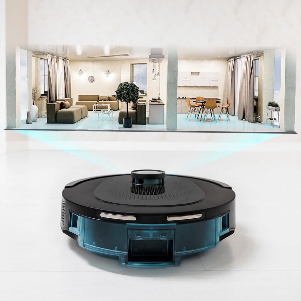 ApexArte Robotstofzuiger met Laadstation Zwart