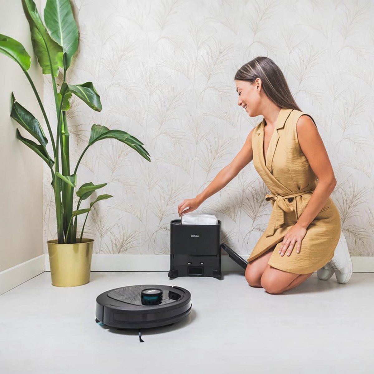 ApexArte Robotstofzuiger met Laadstation Zwart