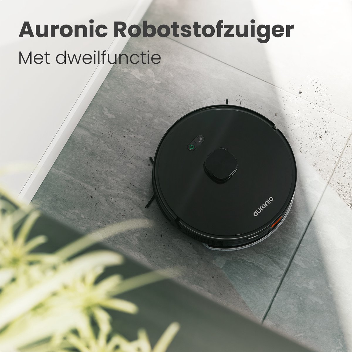 Auronic Robotstofzuiger Dweilrobot WiFi Zwart