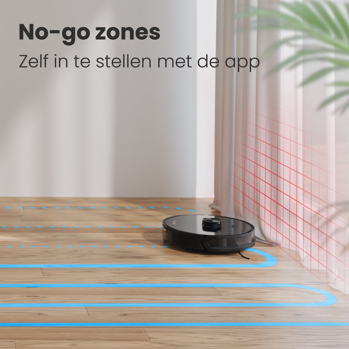 Auronic Robotstofzuiger Dweilrobot WiFi Zwart