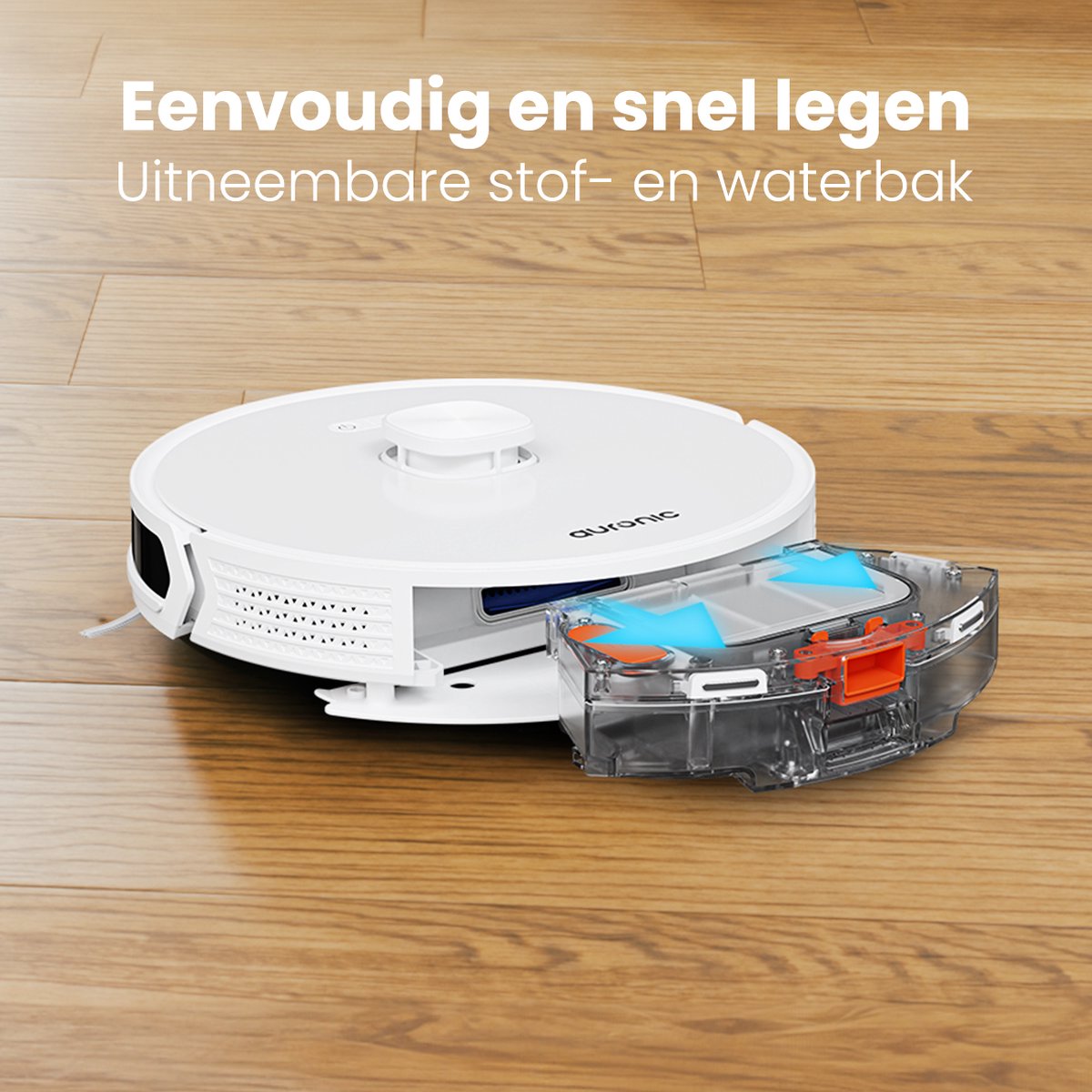 Auronic Robotstofzuiger Dweilrobot Wit