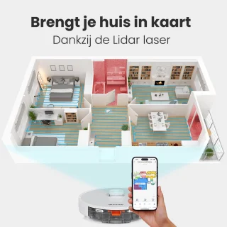 Auronic Robotstofzuiger Dweilrobot Wit