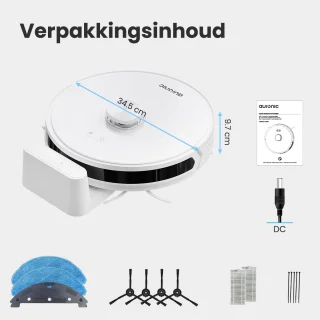 Auronic Robotstofzuiger Dweilrobot Wit