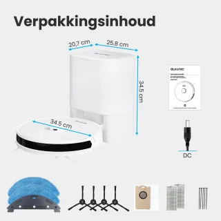 Auronic Robotstofzuiger Met Dweilfunctie Wit