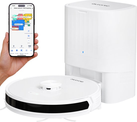Auronic Robotstofzuiger Met Dweilfunctie Wit