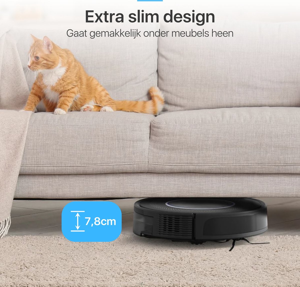 Avalect CleanMate Robotstofzuiger met dweilfunctie zwart