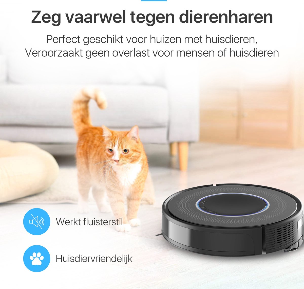 Avalect CleanMate Robotstofzuiger met dweilfunctie zwart