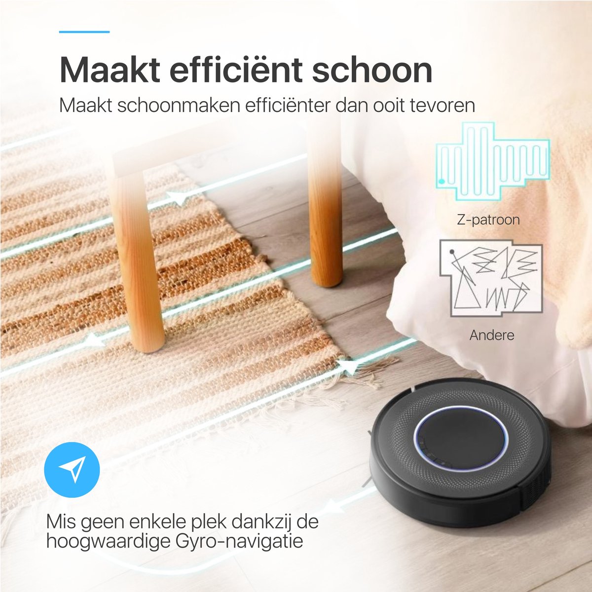 Avalect CleanMate Robotstofzuiger met dweilfunctie zwart