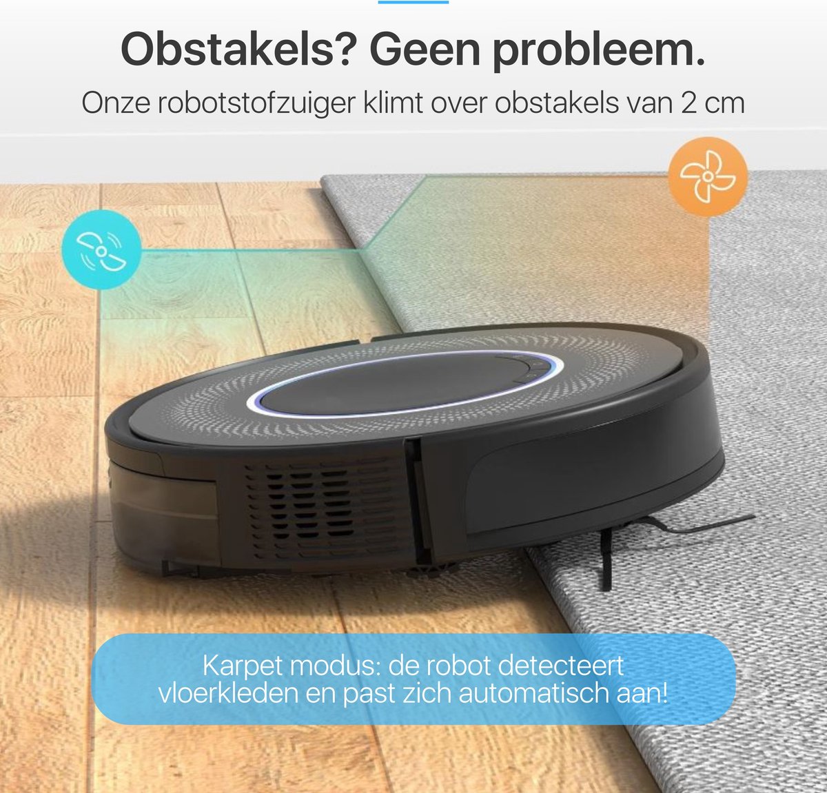 Avalect CleanMate Robotstofzuiger met dweilfunctie zwart