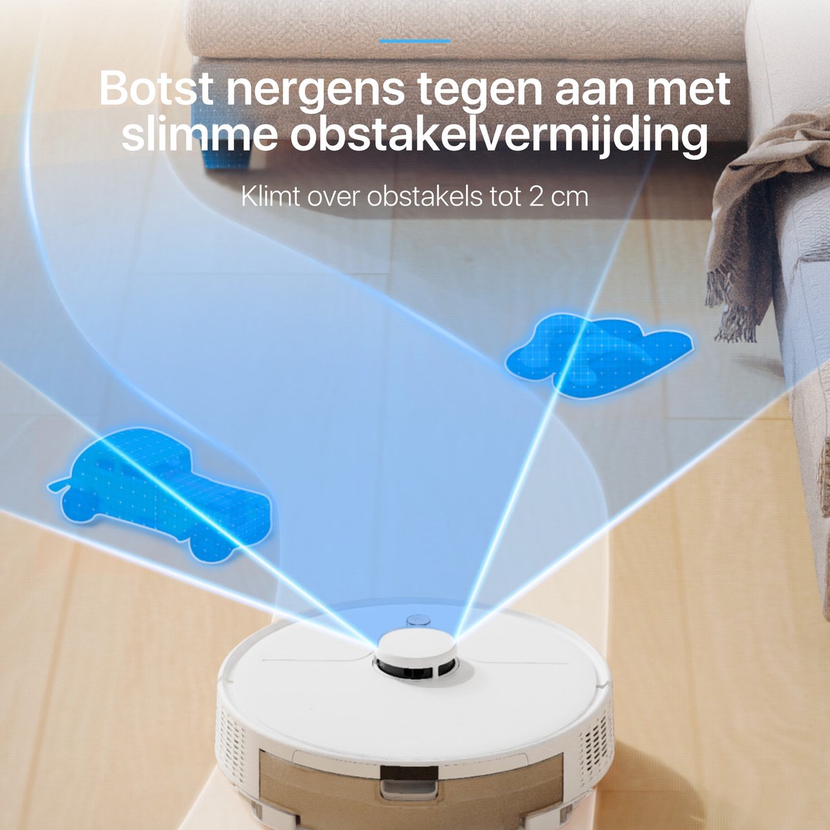 Avalect CleanSmart Robotstofzuiger met dweilfunctie en laadstation wit