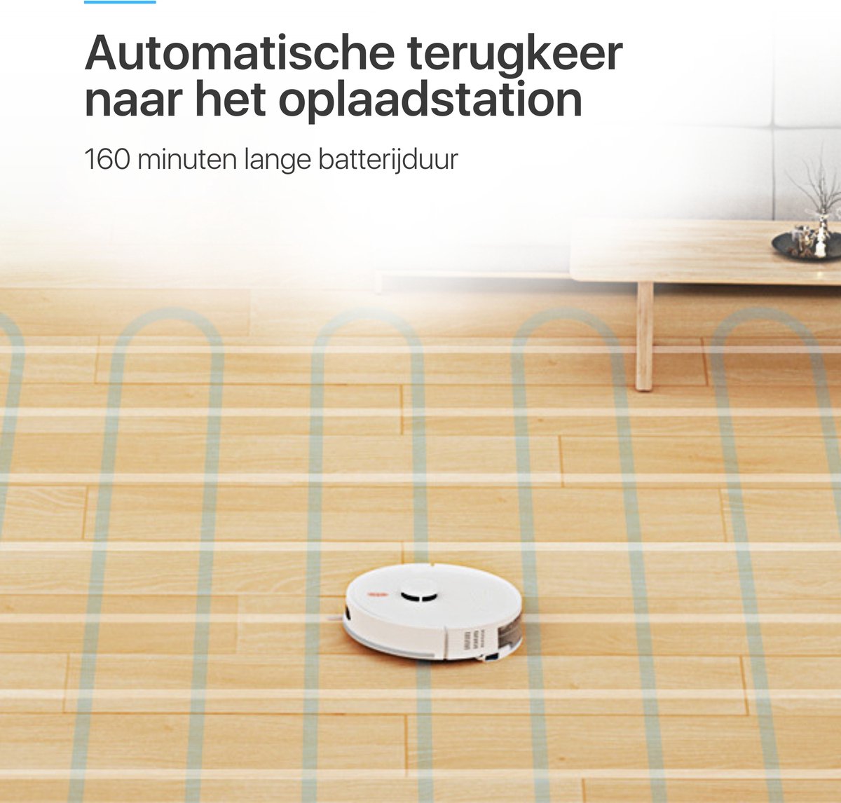 Avalect CleanSmart Robotstofzuiger met dweilfunctie en laadstation wit
