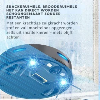 BALORS Robotstofzuiger met laadstation en dweilfunctie zwart