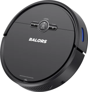 BALORS Robotstofzuiger met laadstation en dweilfunctie zwart
