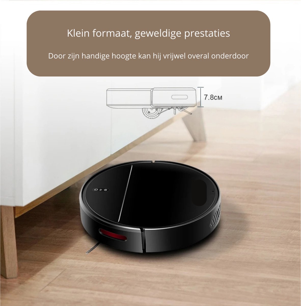 BellissiBo® Robotstofzuiger met Dweilfunctie