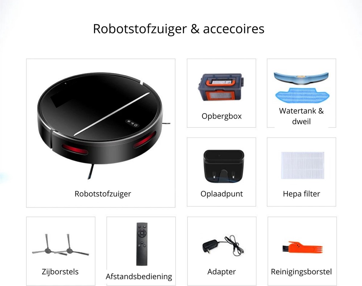 BellissiBo® Robotstofzuiger met Dweilfunctie