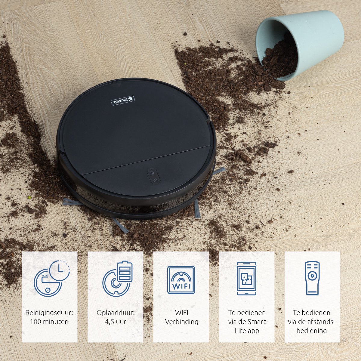BluMill Robotstofzuiger met Dweilfunctie