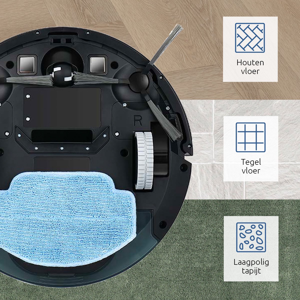 BluMill Robotstofzuiger met Dweilfunctie