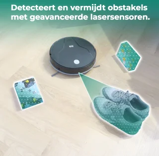 BrinQ Goods Robotstofzuiger met Dweilfunctie en Laadstation
