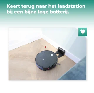 BrinQ Goods Robotstofzuiger met Dweilfunctie en Laadstation