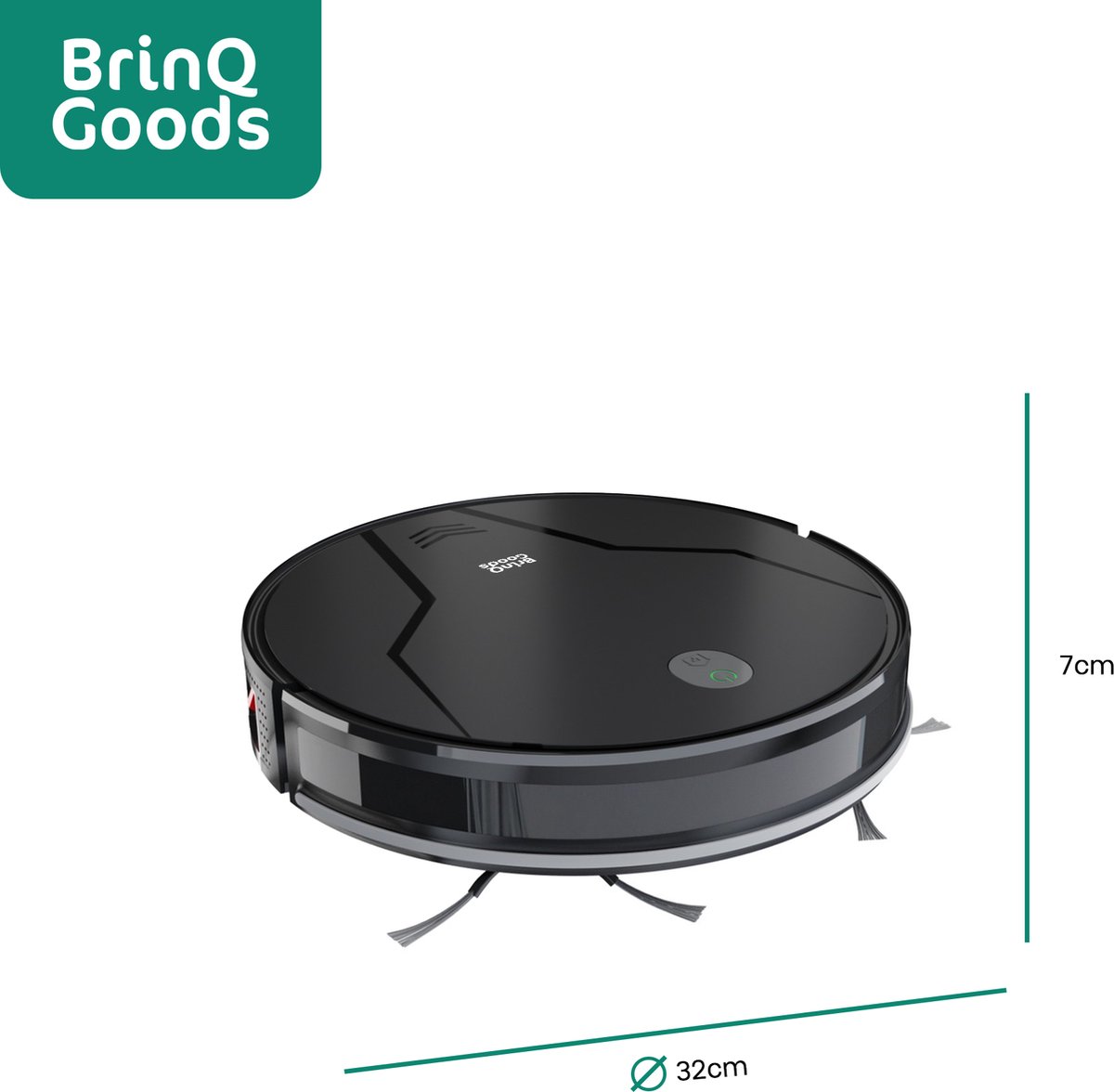 BrinQ Goods Robotstofzuiger met Dweilfunctie en Laadstation
