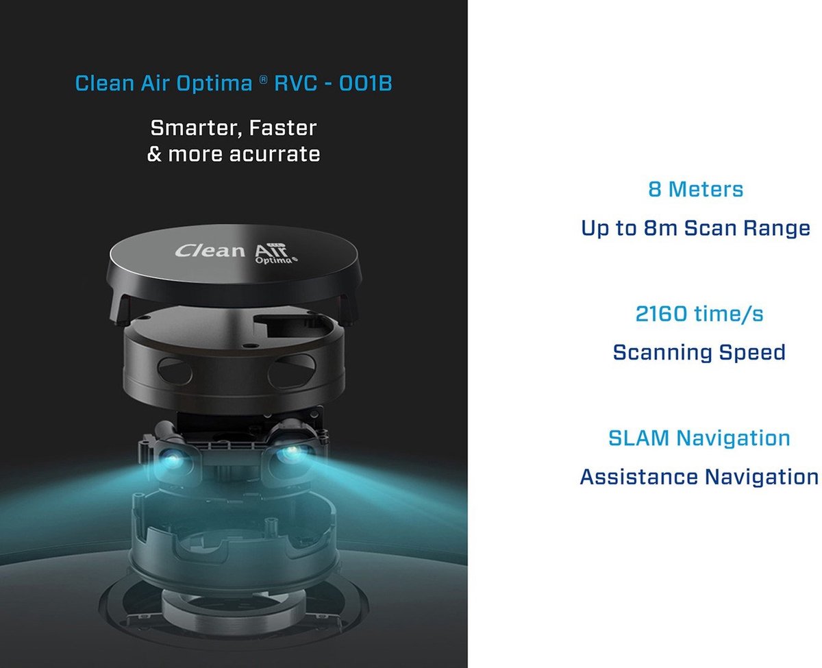 Clean Air Optima RVC-001B Smart Robotstofzuiger