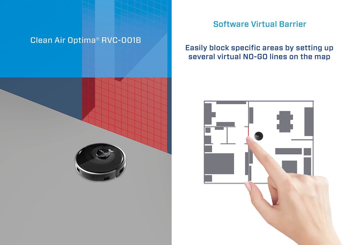 Clean Air Optima RVC-001B Smart Robotstofzuiger