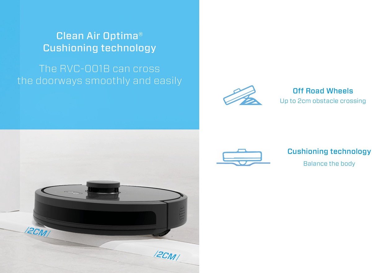 Clean Air Optima RVC-001B Smart Robotstofzuiger