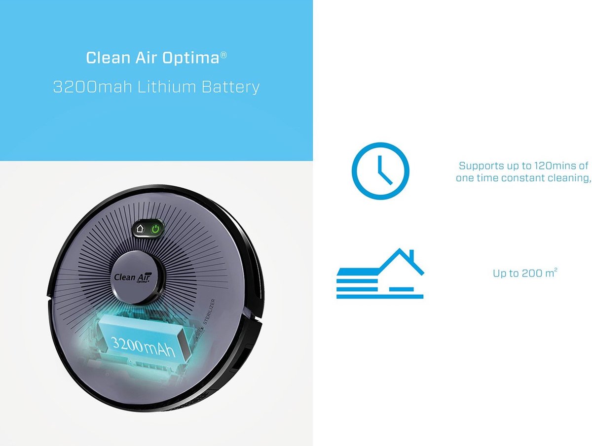 Clean Air Optima RVC-001G Smart Robotstofzuiger