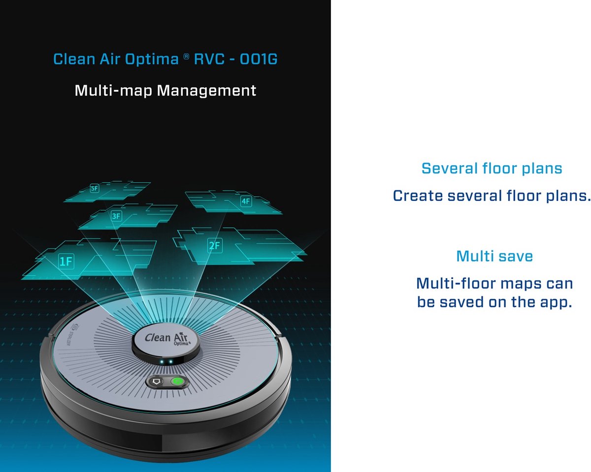 Clean Air Optima RVC-001G Smart Robotstofzuiger