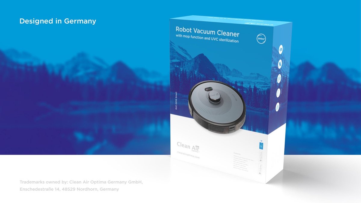 Clean Air Optima RVC-001G Smart Robotstofzuiger