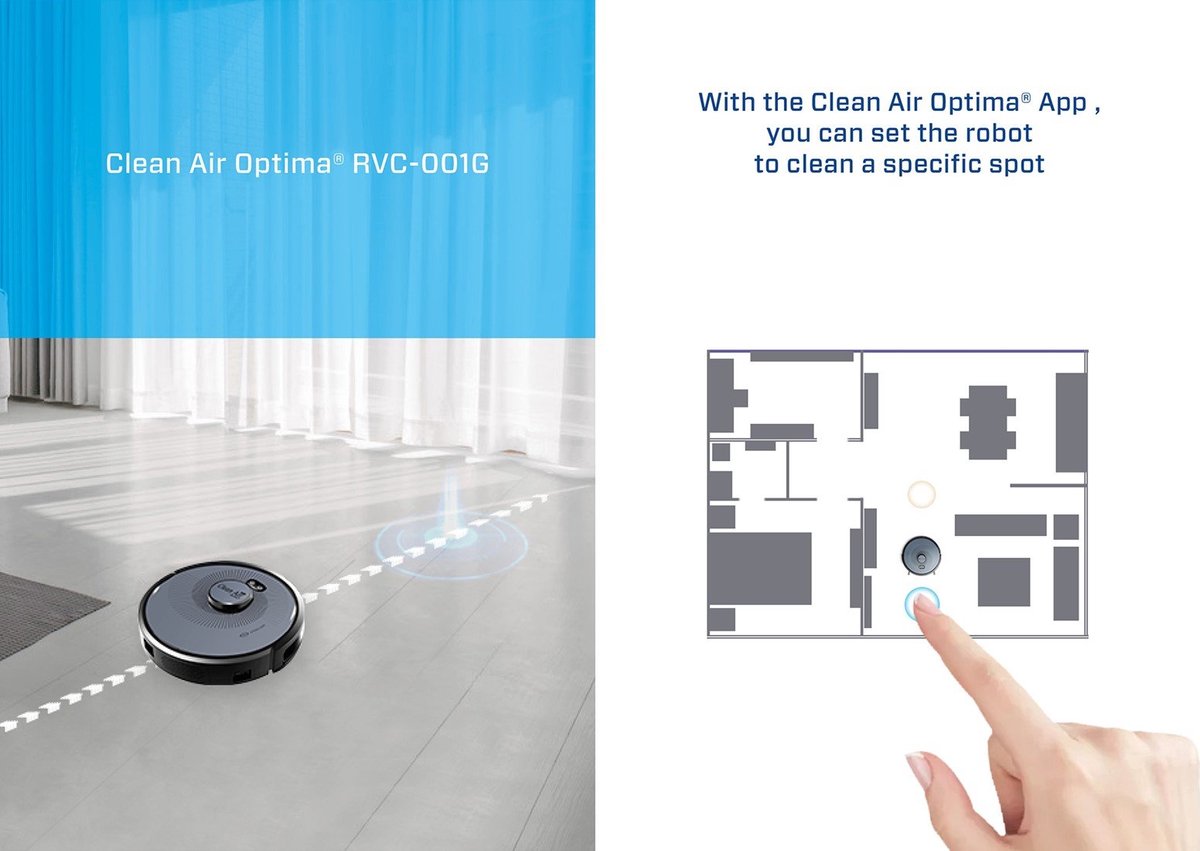 Clean Air Optima RVC-001G Smart Robotstofzuiger