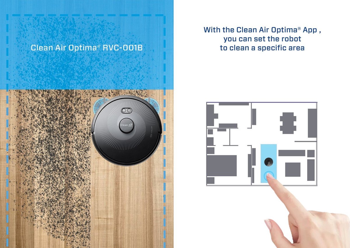 Clean Air Optima RVC-002B Smart Robotstofzuiger met Zelf-Leeg-Station