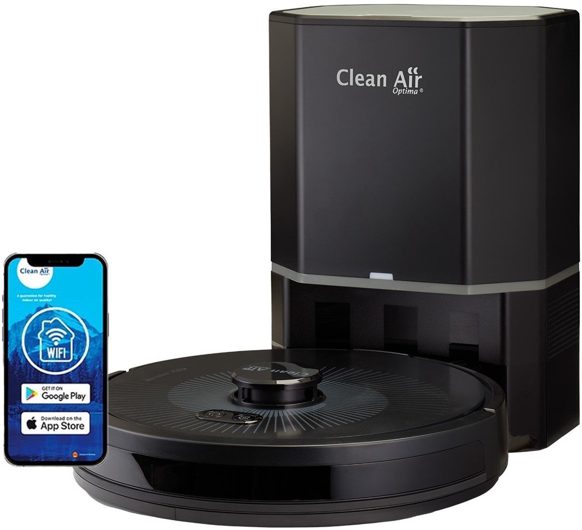 Clean Air Optima RVC-002B Smart Robotstofzuiger met Zelf-Leeg-Station
