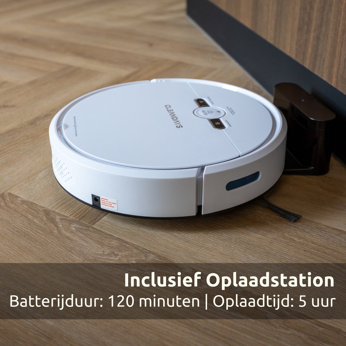 CleanDays D2-001 Robotstofzuiger met dweilfunctie