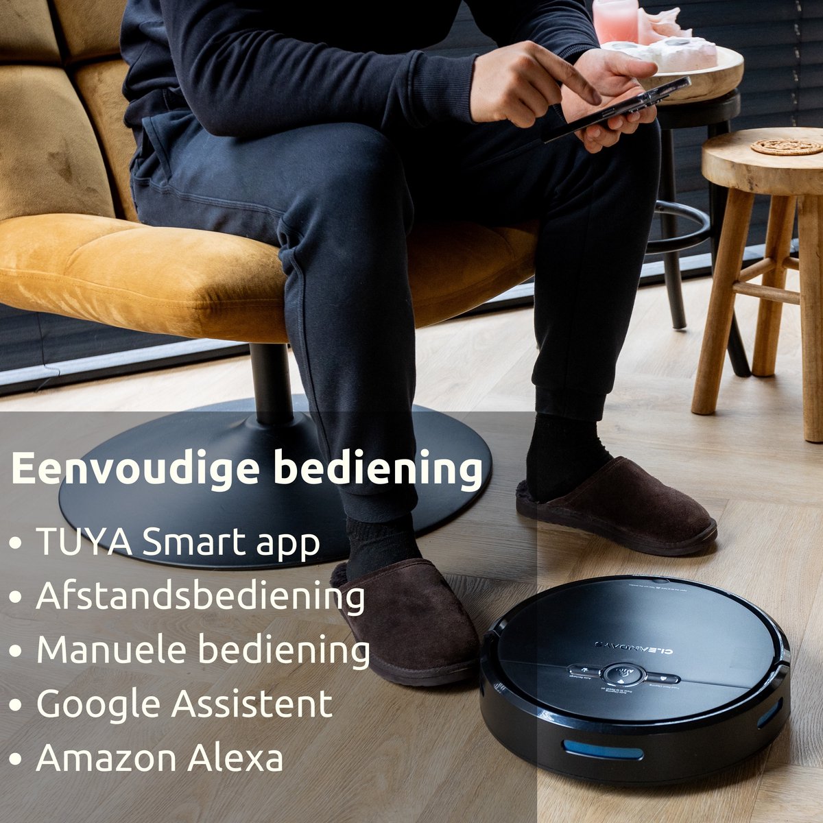 CleanDays D2-001 Robotstofzuiger met dweilfunctie