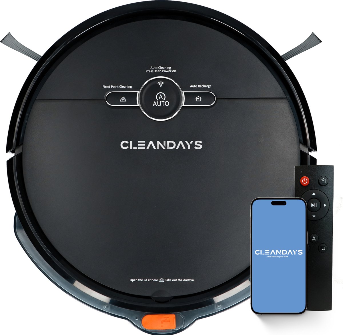 CleanDays D2-001 Robotstofzuiger met dweilfunctie
