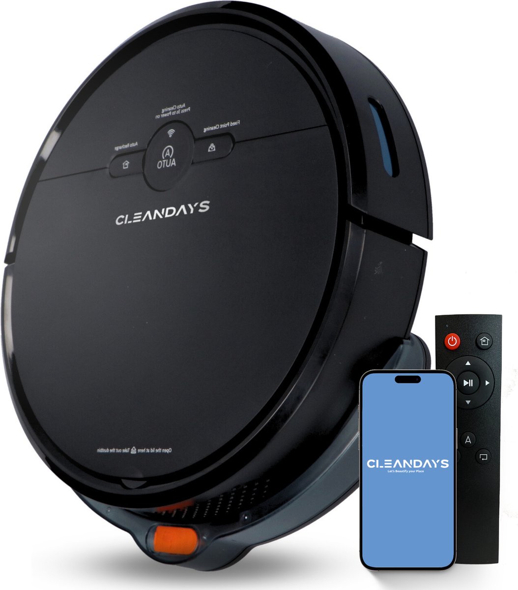 CleanDays D2-001 Robotstofzuiger met dweilfunctie