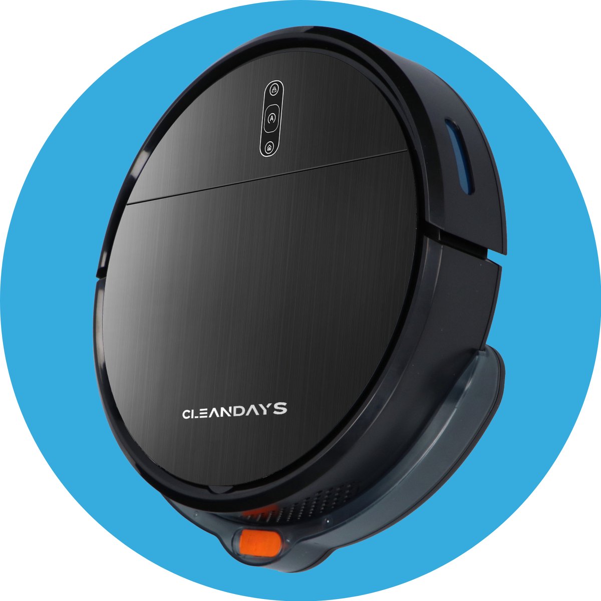 CleanDays D2-007 Robotstofzuiger met Dweilfunctie Zwart