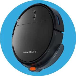 CleanDays D2-007 Robotstofzuiger met Dweilfunctie Zwart