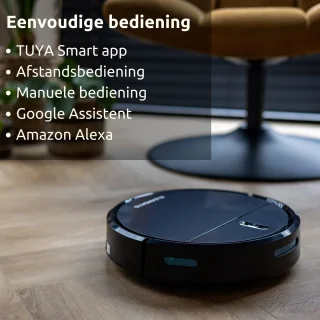 CleanDays D2-007 Robotstofzuiger met Dweilfunctie Zwart