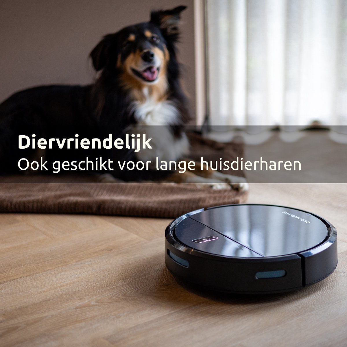 CleanDays D2-007 Robotstofzuiger met Dweilfunctie Zwart
