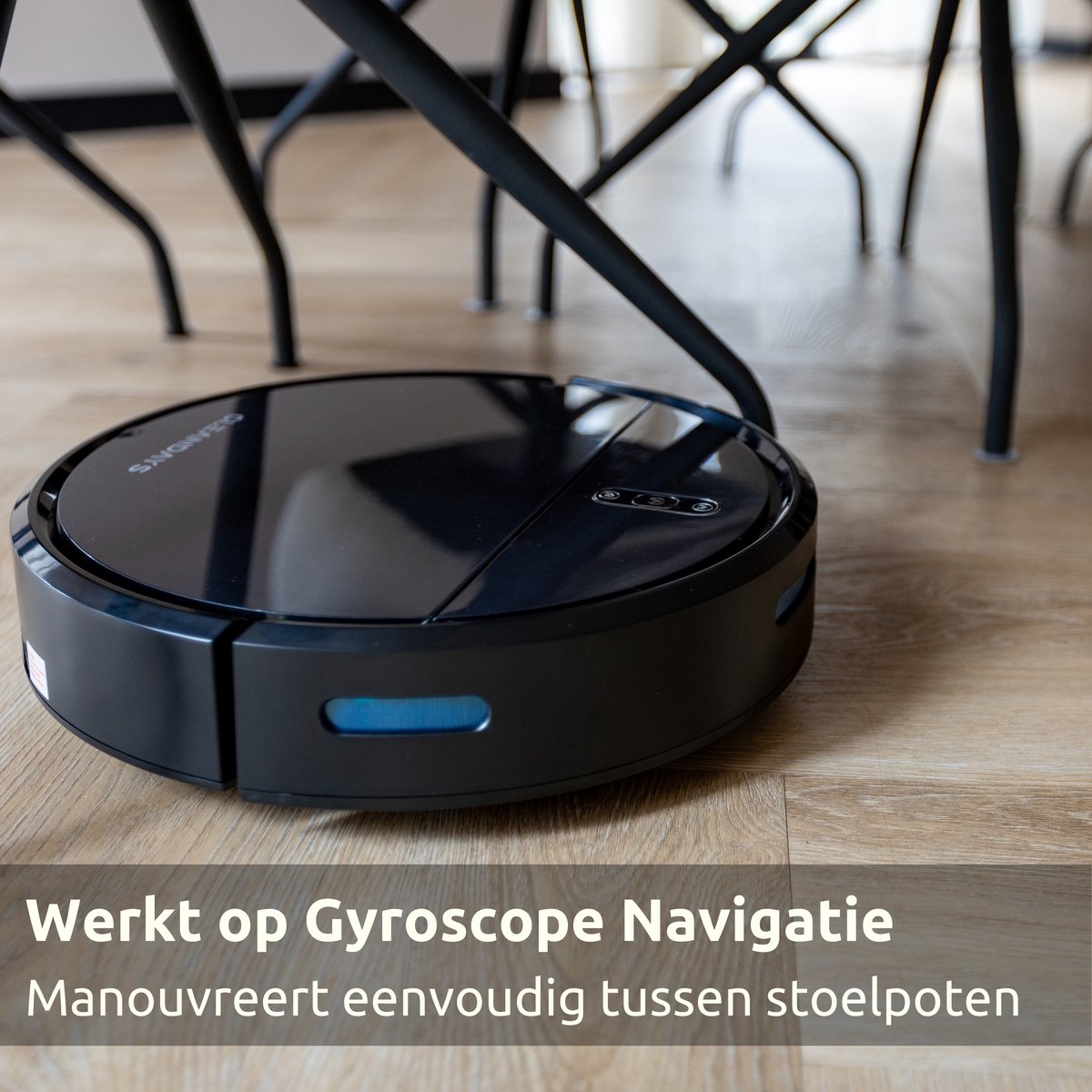 CleanDays D2-007 Robotstofzuiger met Dweilfunctie Zwart