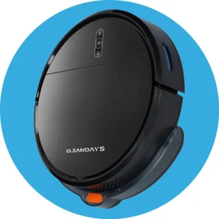 CleanDays D2-007 Robotstofzuiger met Dweilfunctie Zwart