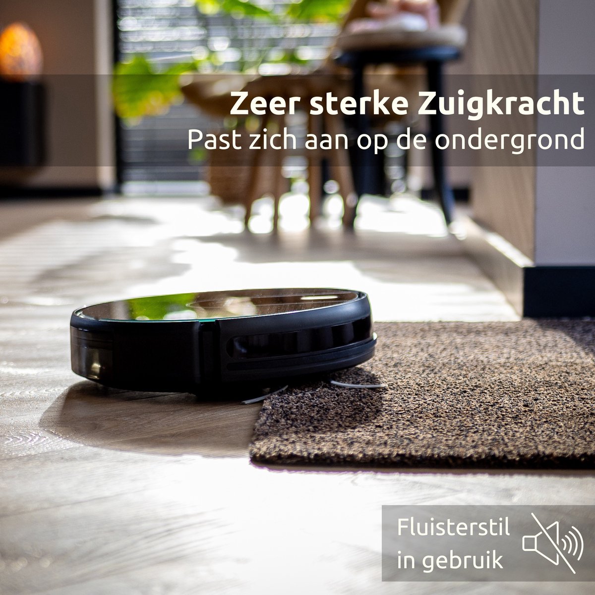 CleanDays D3-300MAX Robotstofzuiger met Laadstation Zwart