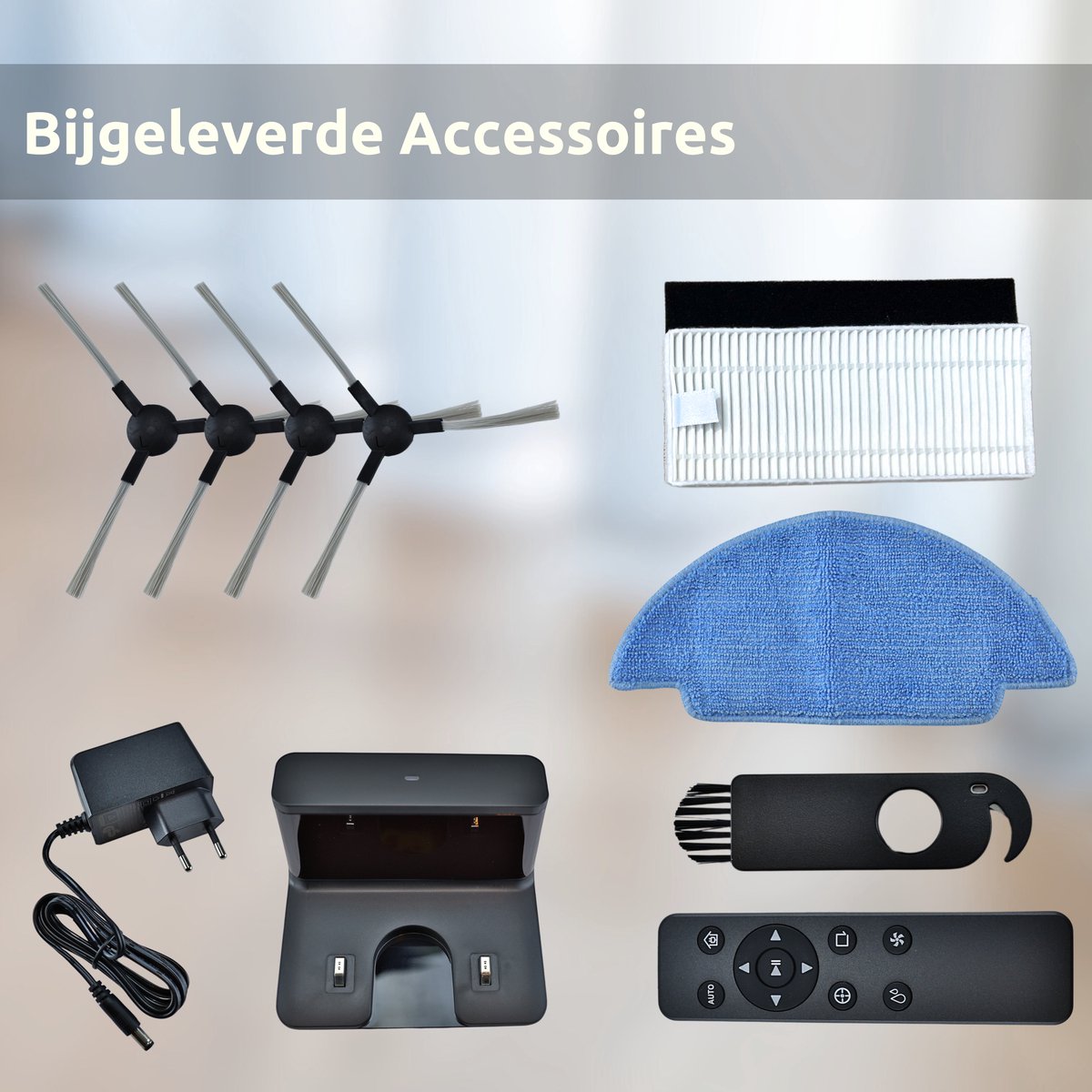 CleanDays D3-300MAX Robotstofzuiger met Laadstation Zwart