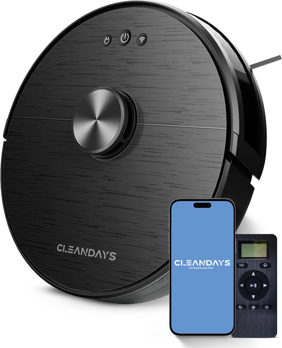 CleanDays XR-500 Lidar Robotstofzuiger met Dweilfunctie