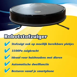 CleanRite Robotstofzuiger met Dweilfunctie en Laadstation