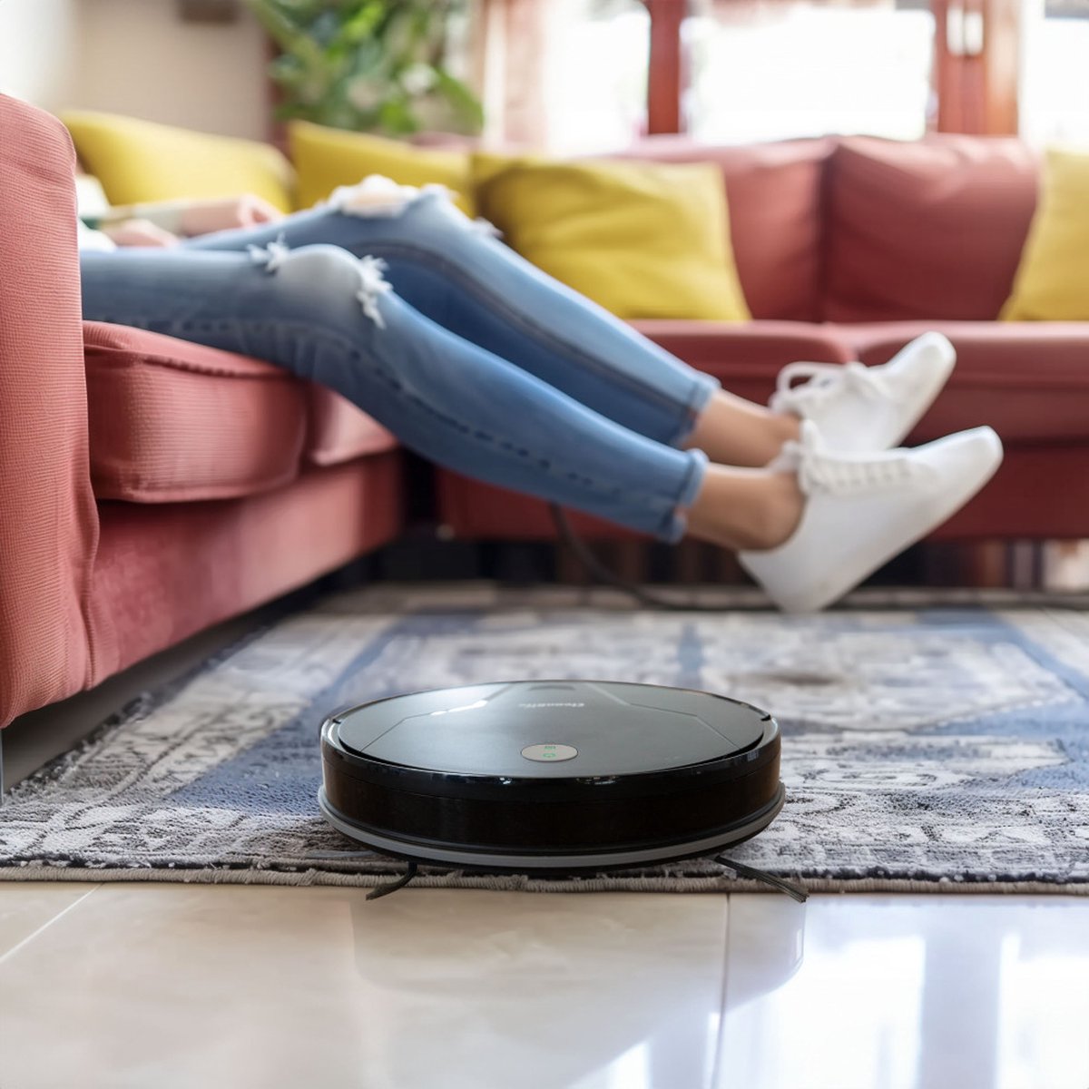 CleanRite Robotstofzuiger met Dweilfunctie en Laadstation
