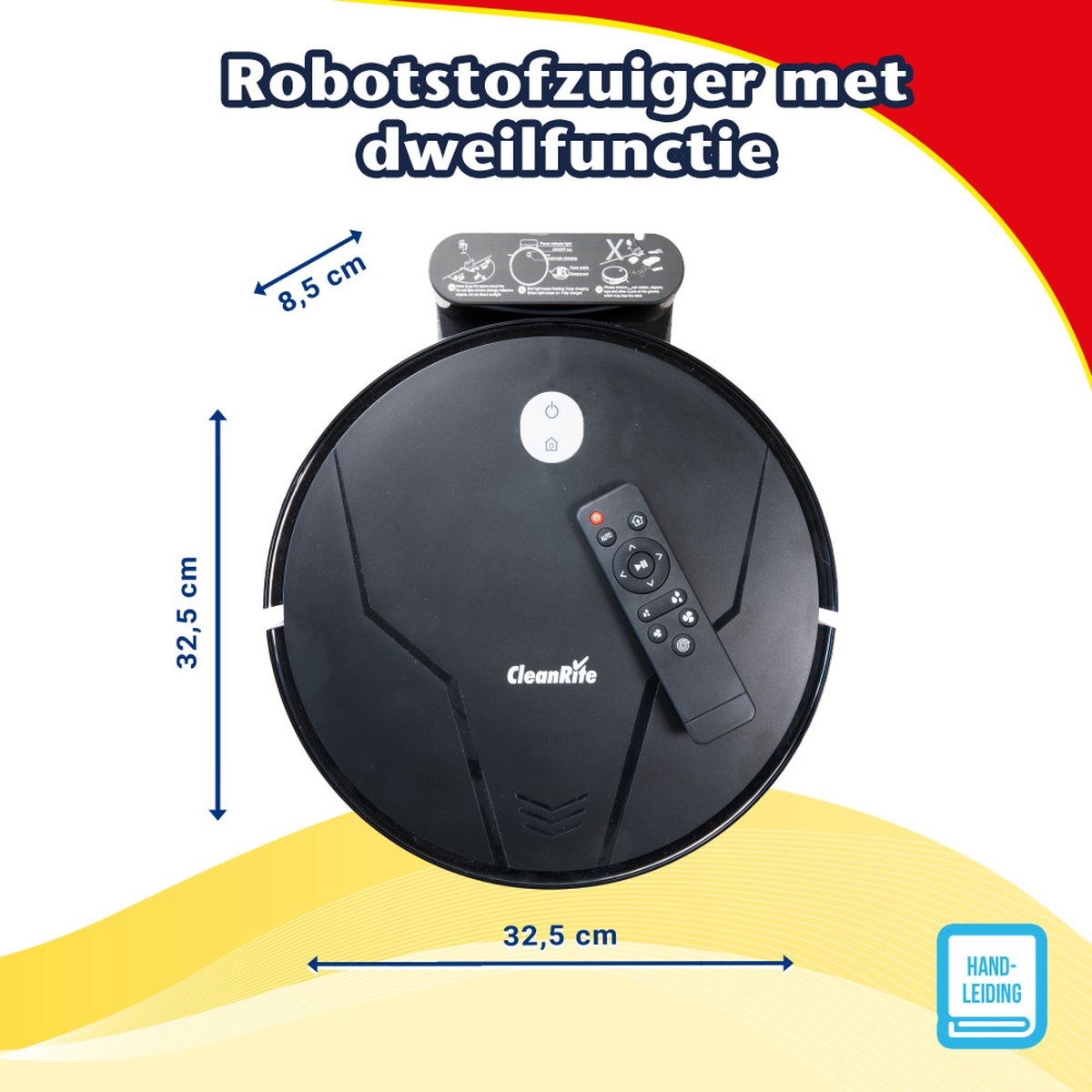 CleanRite Robotstofzuiger met Dweilfunctie en Laadstation